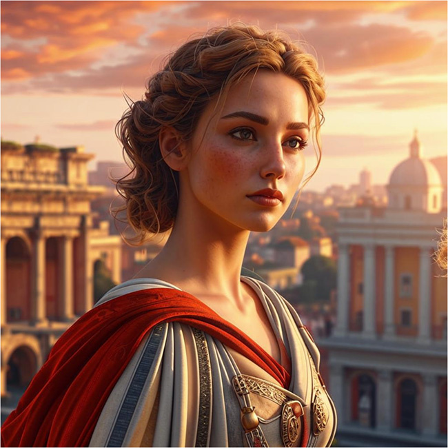 Гордая хозяйка древнего Рима.