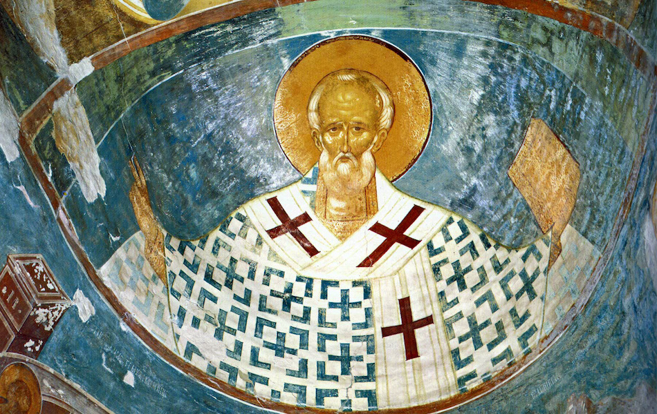 Фреска святителя Николая. Дионисий. Рождественский собор Ферапонтова монастыря