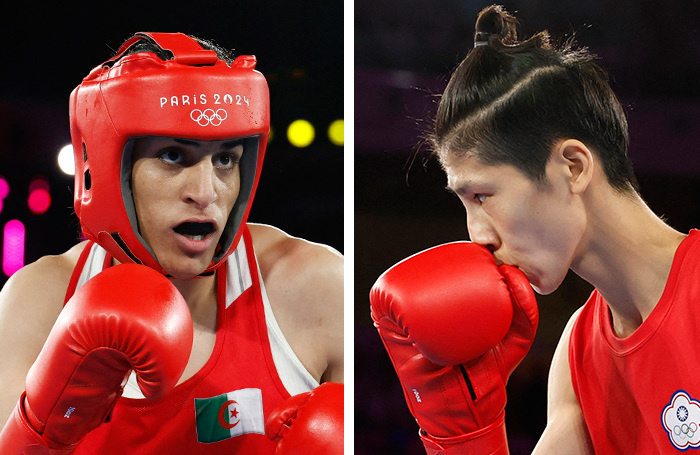    Иман Хелиф и Линь Юйтин (справа).Peter Cziborra/Reuters