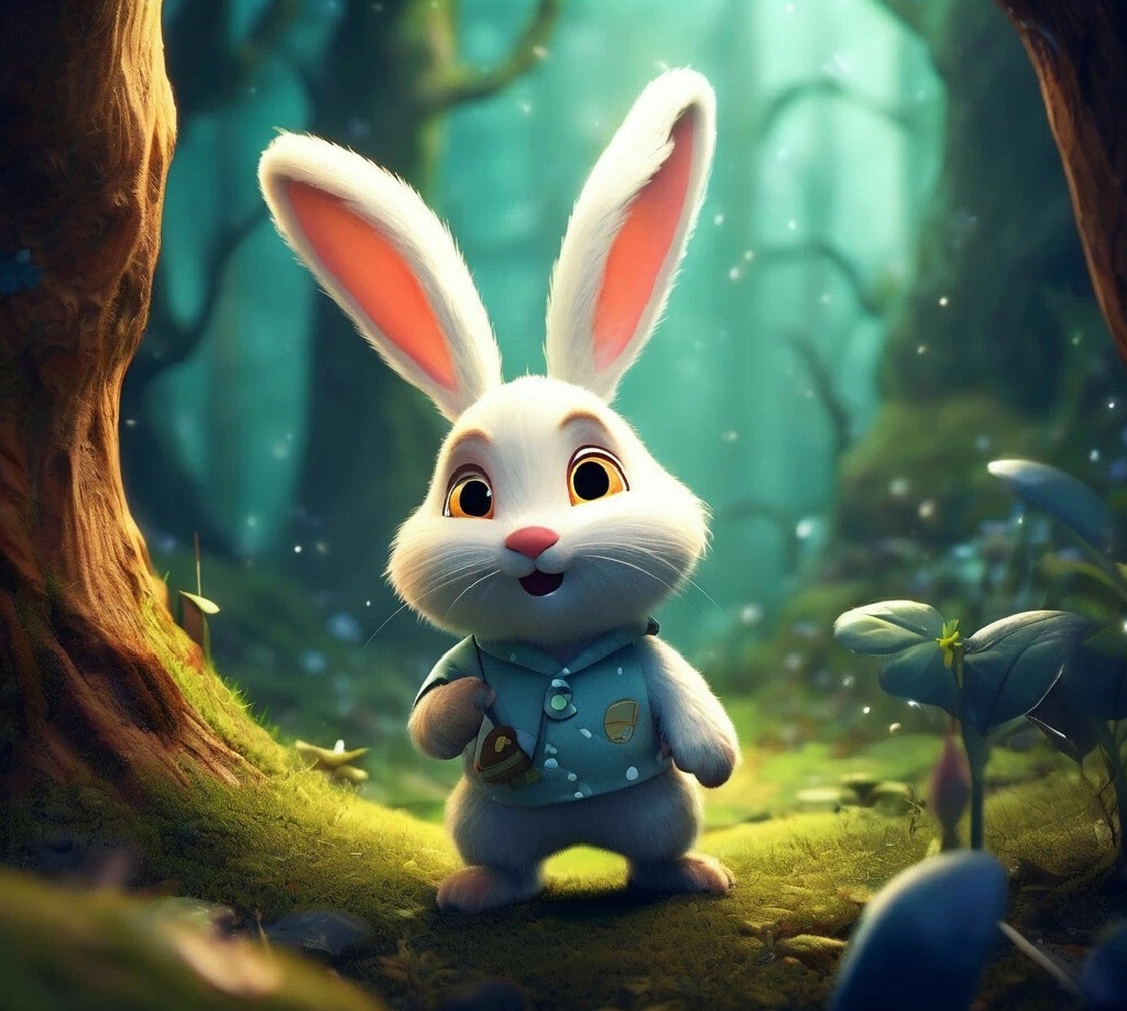 Жил-был в лесу маленький зайчик. Он был очень любопытным и всегда хотел узнать что-то новое. Однажды он услышал, что в далекой стране есть волшебный лес, где растут необычные деревья, на которых можно найти вкусные и полезные ягоды.

Зайчик решил отправиться в это путешествие. Он собрал свои вещи и отправился в путь. По дороге он встретил много разных зверей и птиц, которые рассказали ему о том, как добраться до волшебного леса.
Наконец, зайчик добрался до волшебного леса и увидел, что деревья там действительно необычные. На них росли ягоды всех цветов и размеров. Зайчик начал собирать ягоды и есть их. Но тут он заметил, что на деревьях живут птицы, которые тоже едят ягоды. Они были очень дружелюбными и разрешили зайчику собирать ягоды вместе с ними.
Так зайчик провел в волшебном лесу несколько дней. Он узнал много нового о жизни в лесу и научился находить пищу для себя и своих друзей. Когда зайчик вернулся домой, он рассказал своим друзьям о своем путешествии и о том, что нашел в волшебном лесу.

С тех пор зайчик стал еще более любознательным и всегда готов отправиться в новое приключение.