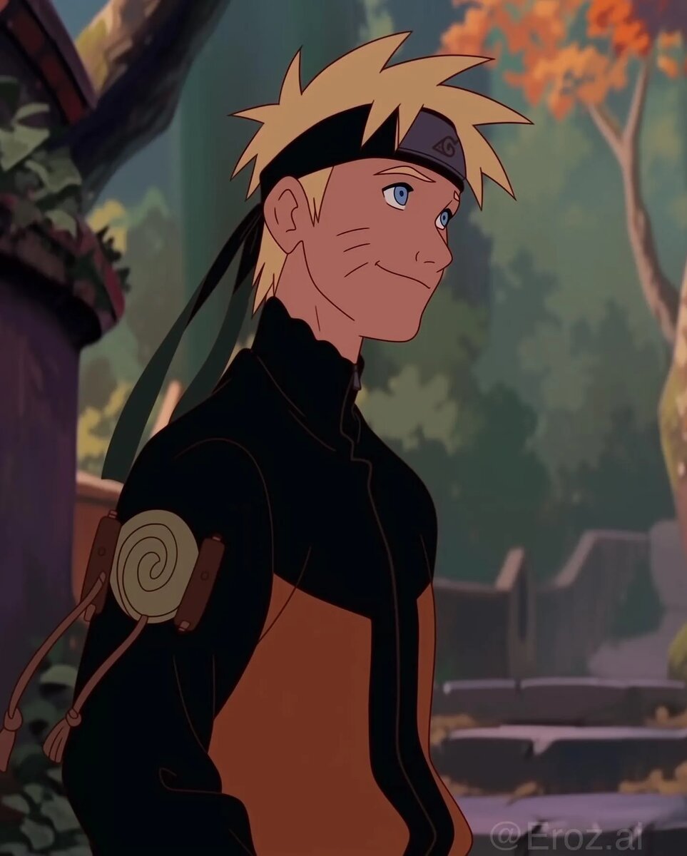 Герои «Наруто» в духе Disney от нейросети   📷