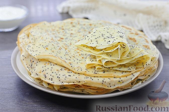 молоко, вода газированная, яйца, мука, масло растительное, сахар, соль, мак, цедра