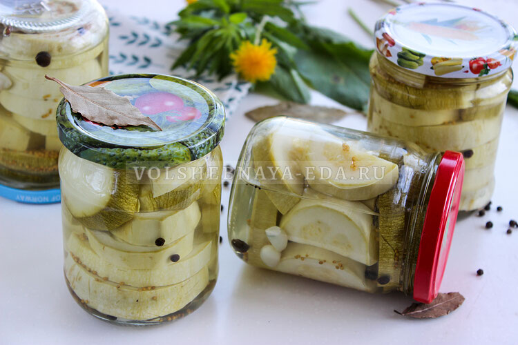 Кабачки в горчичной заливке на зиму