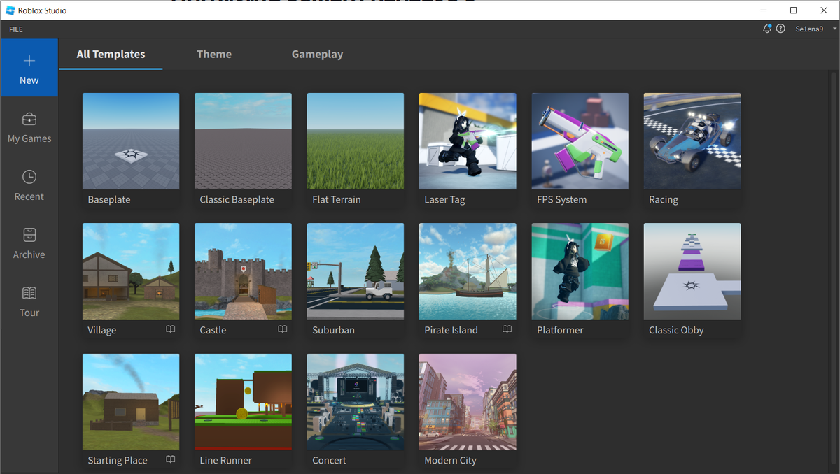Интерфейс программы Roblox Studio