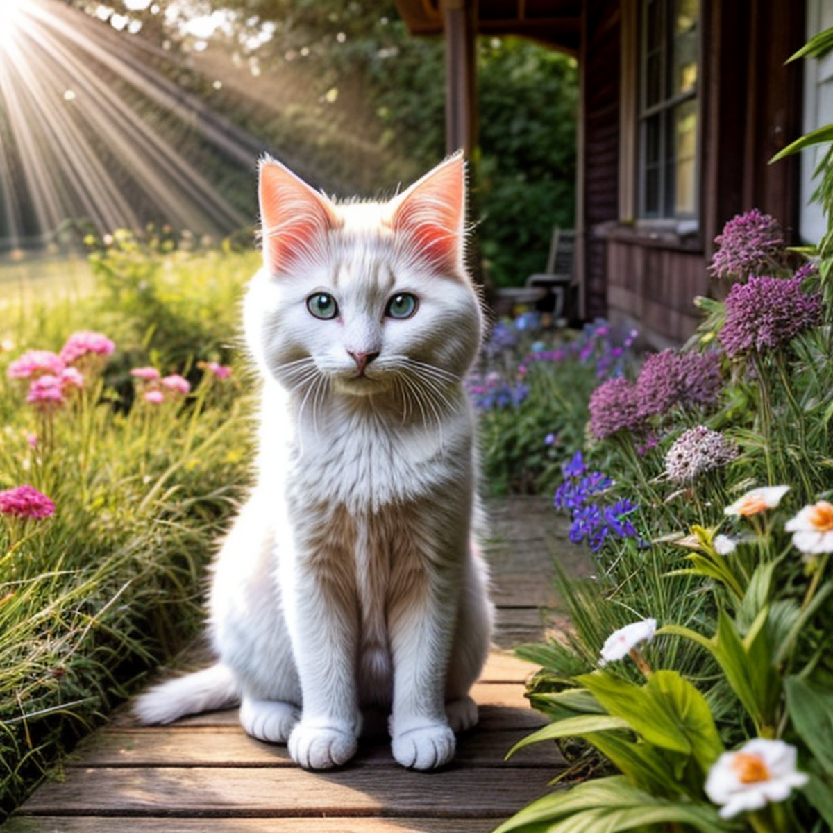 Милый котик остался один