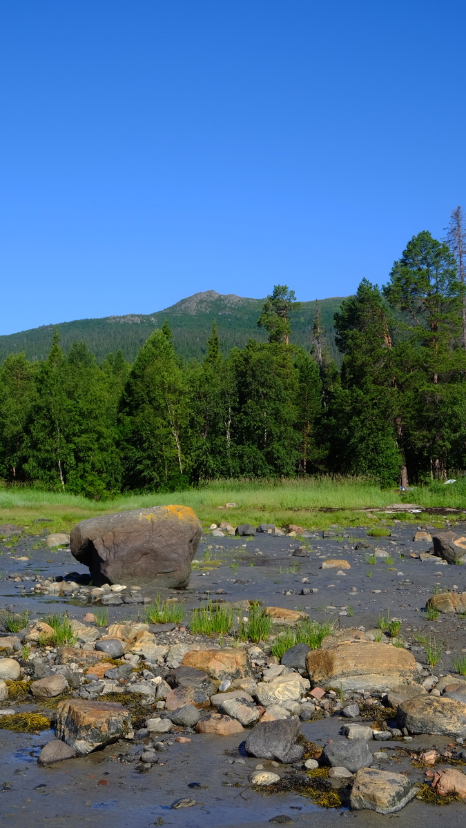 Только верхушка этого камня торчала из воды, вчера ночью.
