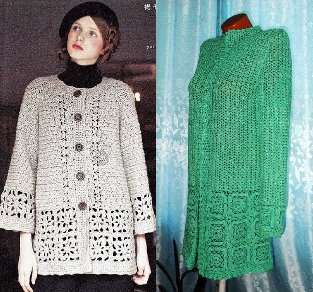 Кардиган плюс два топа и юбка. Авторская работа OlgaM. Вязание для Вас