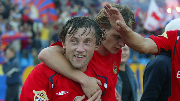 18-й тур чемпионата России. 9 сентября 2006 года. Москва. ЦСКА — «Спартак» — 2:2. Ивица Олич и Милош Красич. Фото «СЭ»