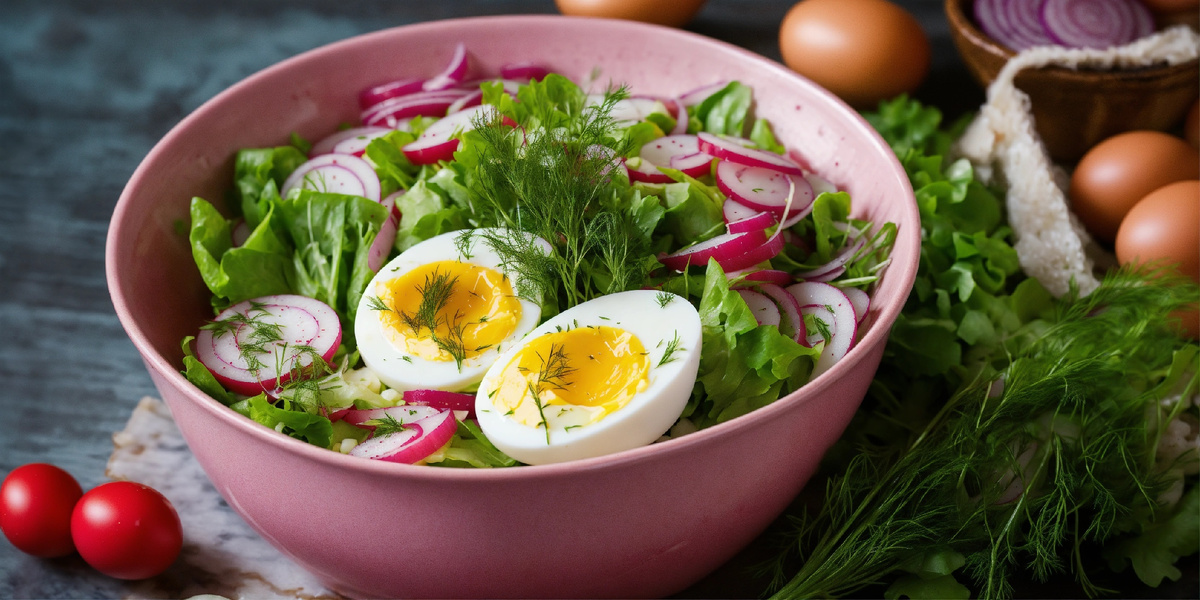 Белковый салат - отличный источник энергии