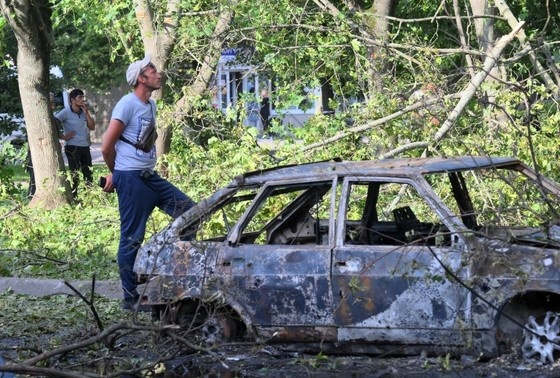    Последствия украинского обстрела Курска