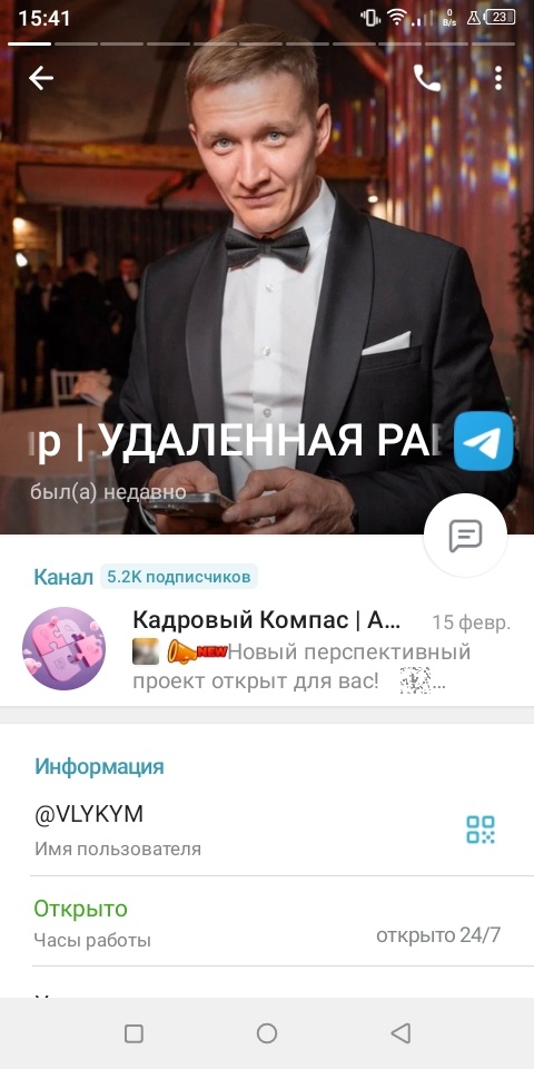 Телеграм чат Владимира