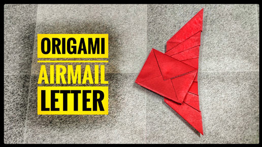 Origami Airmail Letter _ Origami Letter with Wings _ Origami tutorial _ Paper craft