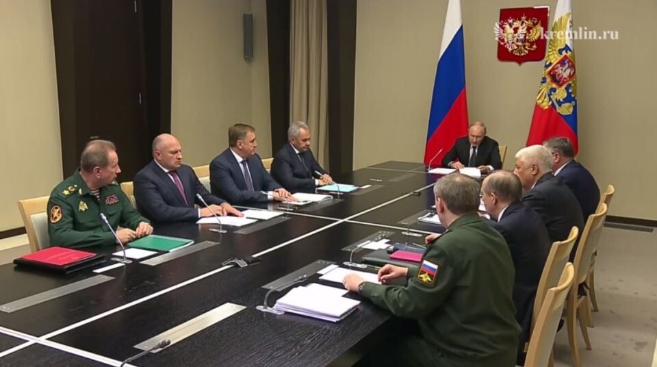    Совещание Владимира Путина с силовым блоком. Источник: t.me/news_kremlin