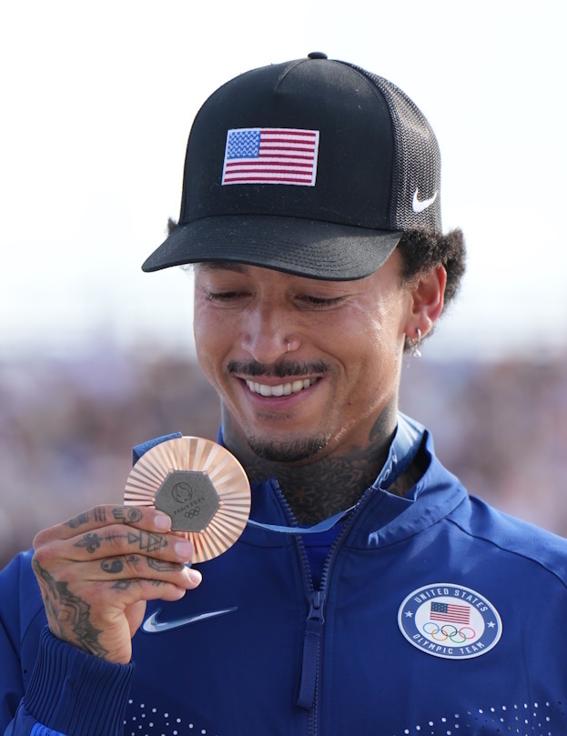    Найдж Хьюстон с бронзовой медалью Олимпиады-2024. Global Look Press