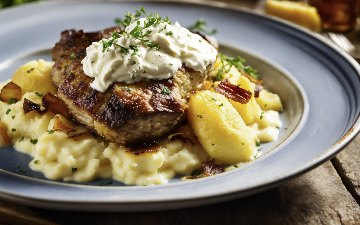 Медальоны из курицы с овощами