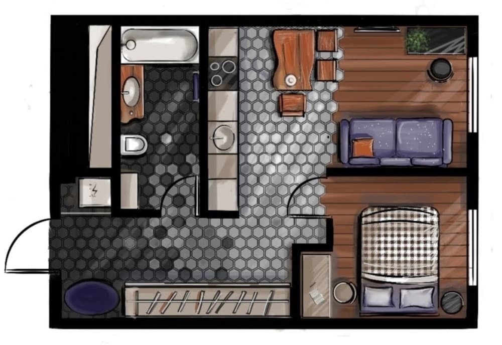 Планировка апартаментов