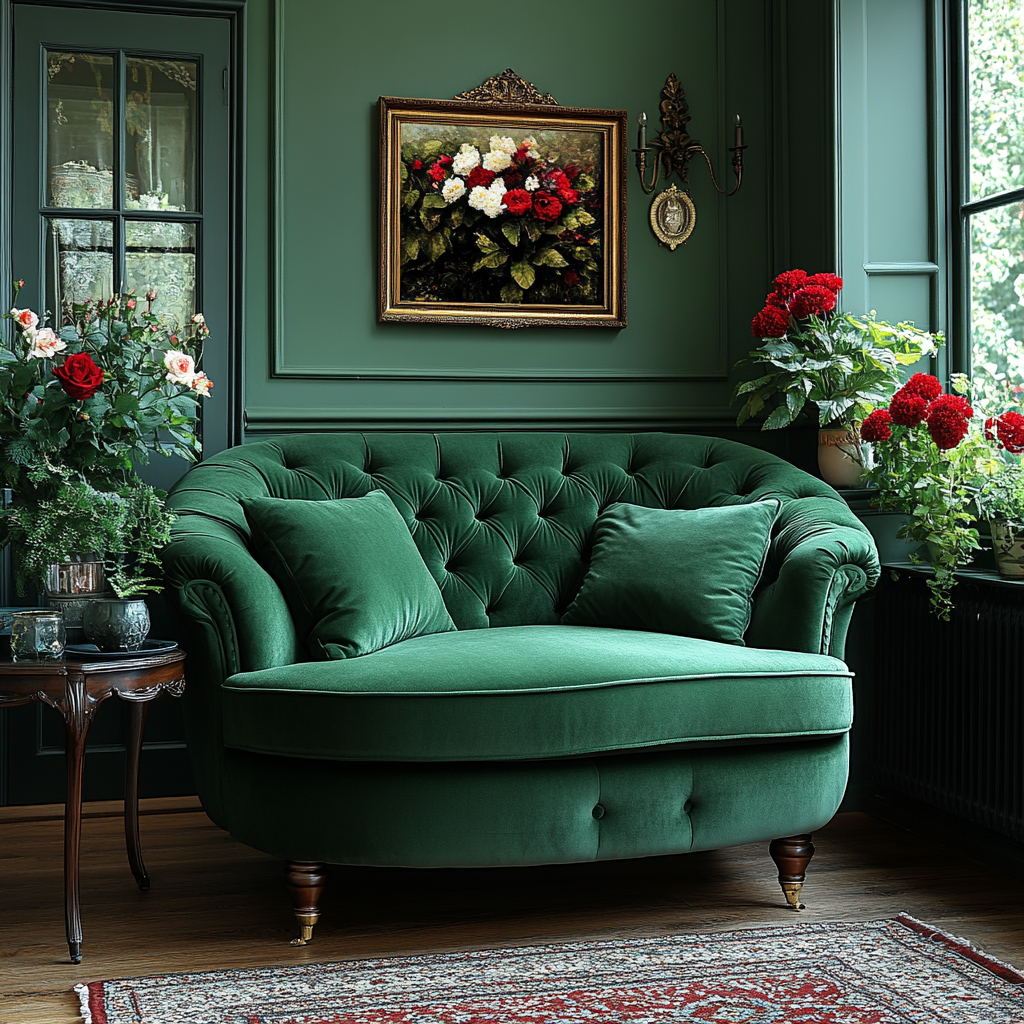 Темно-зеленый цвет в интерьере — это выбор для тех, кто ценит богатую палитру, приглушенные тона и естественную гармонию.-3