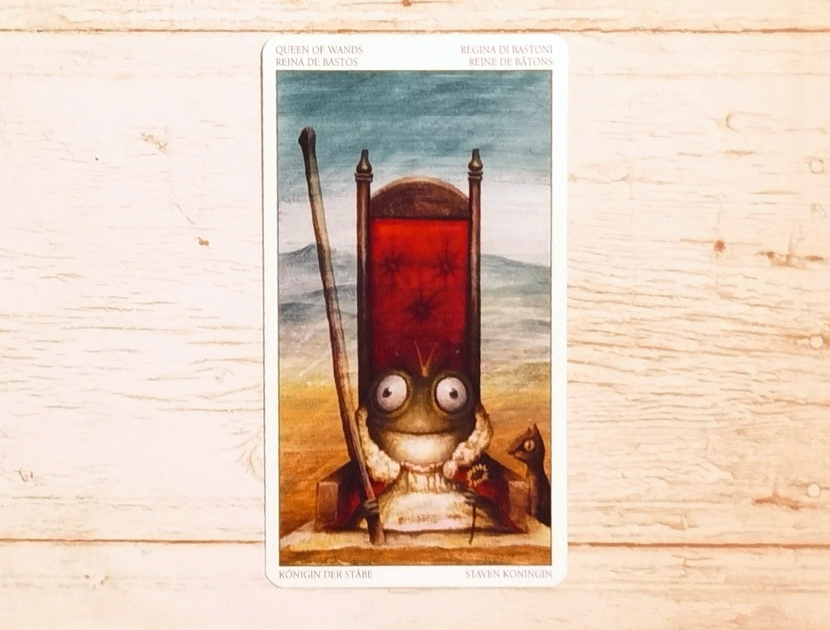 Аркан "Королева Жезлов". "Таро Таинственного леса".