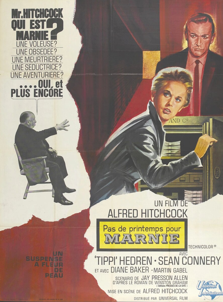 МАРНИ (MARNIE, 1964). Режиссер: Альфред Хичкок. Сценарист: Дж. Прессон Аллен (по роману Уинстона Грэма). Композитор: Бернард Херрманн