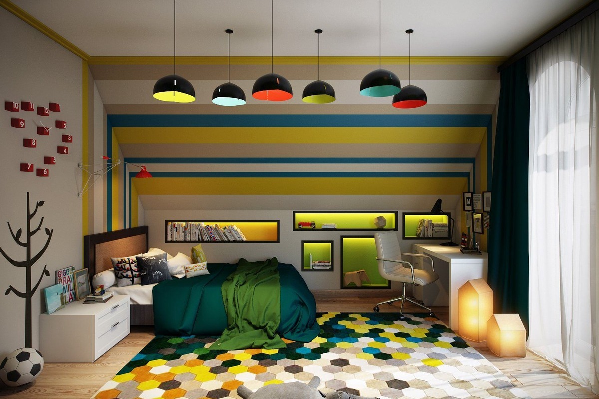 Комната с яркими оттенками