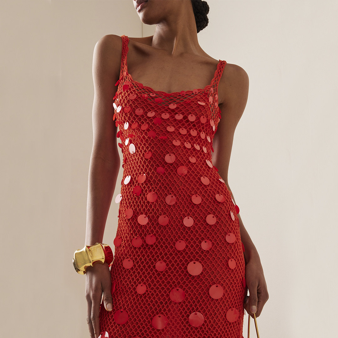 Платье сетка от бренда Oscar de la Renta