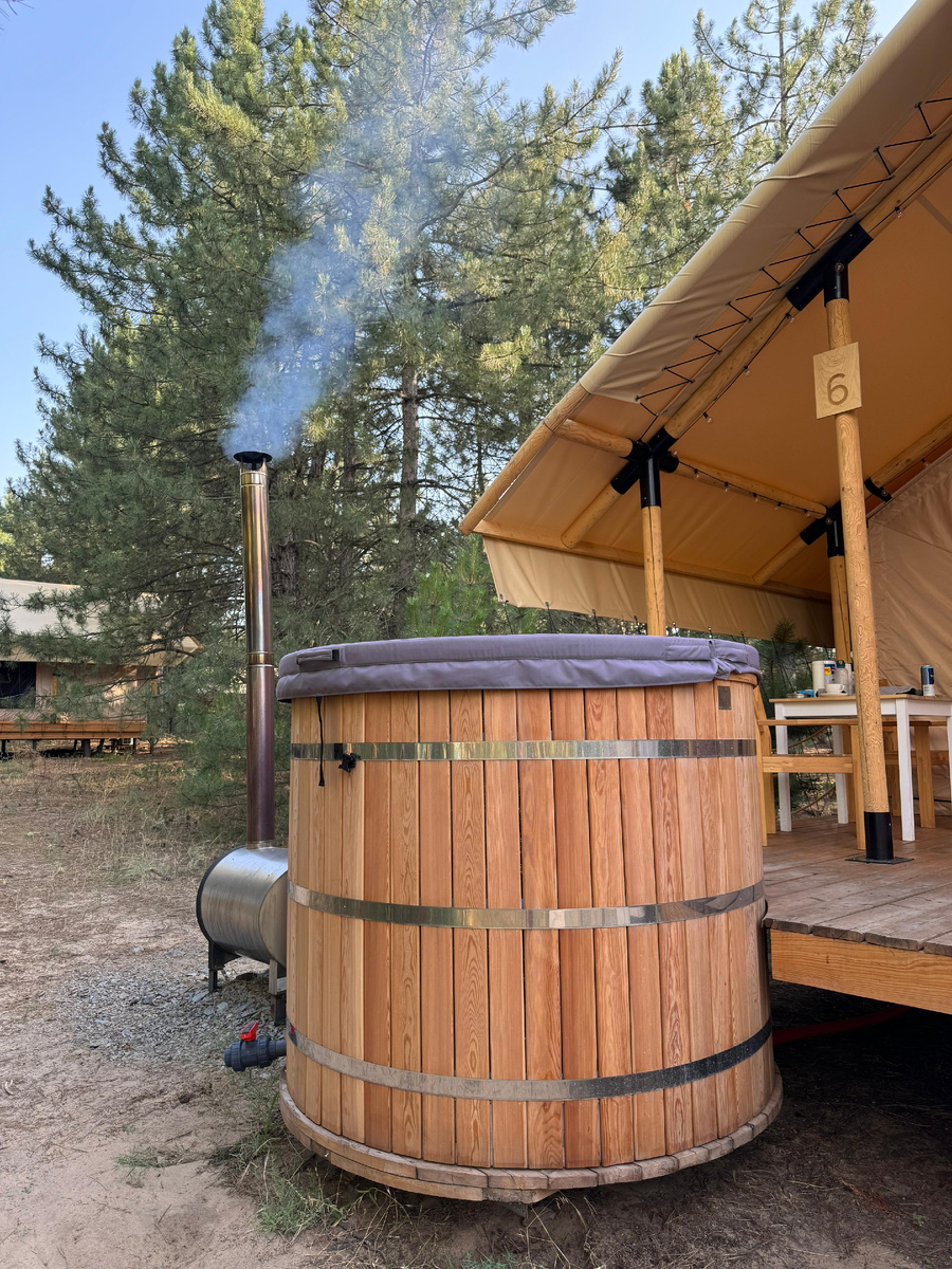 Купель у нашего тента