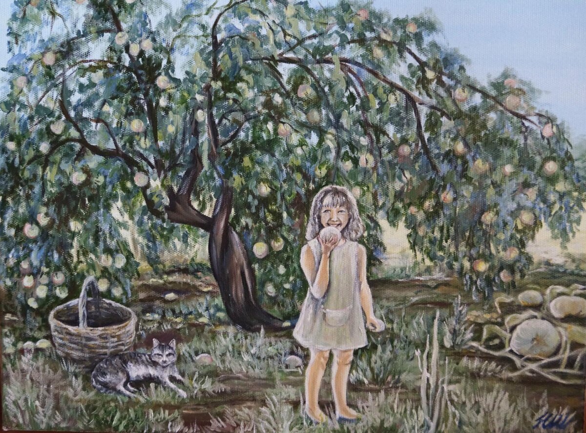 "Яблонька", Н. Швецова, масло/холст, 40*50см