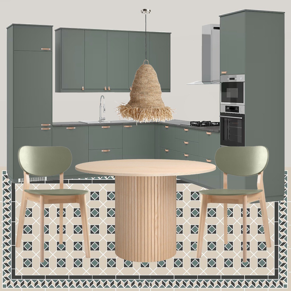 Функциональная кухня с запоминающимся дизайном