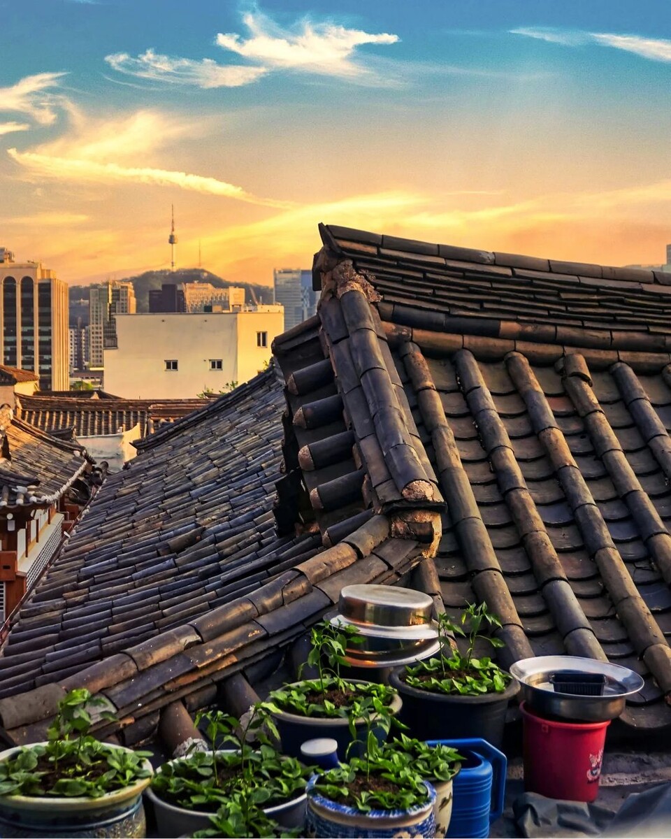 Крыша традиционной корейской хижины