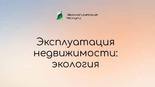 Эксплуатация недвижимости: базовая экологическая отчетность