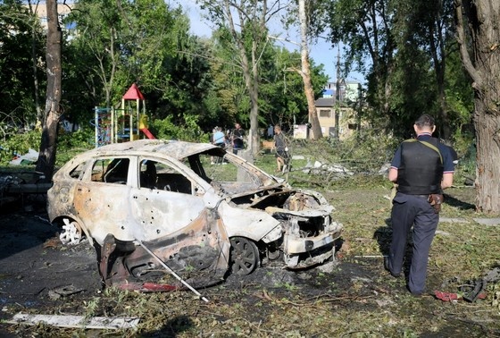    Последствия украинского обстрела Курска