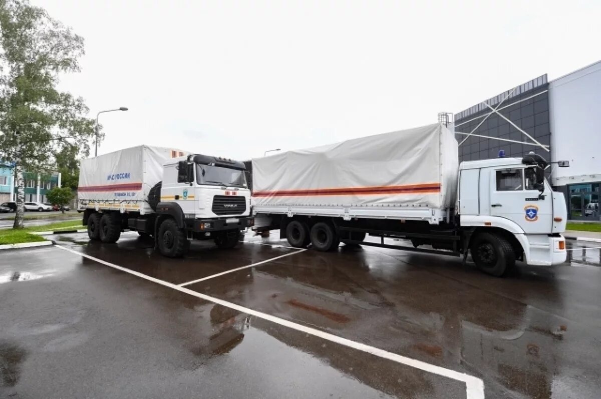    Из Твери 13 августа в Курскую область отправлено 20 тонн продуктов и вещей