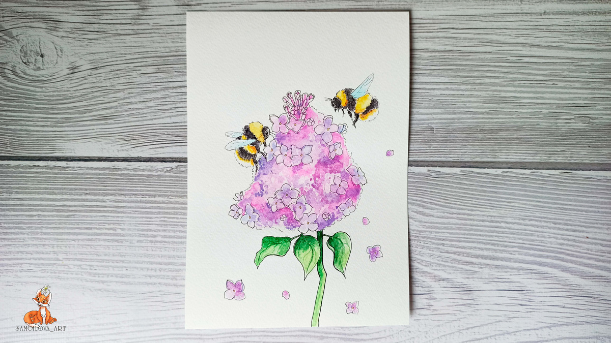 Тема №1, городские цветы: сирень и шмели, итог