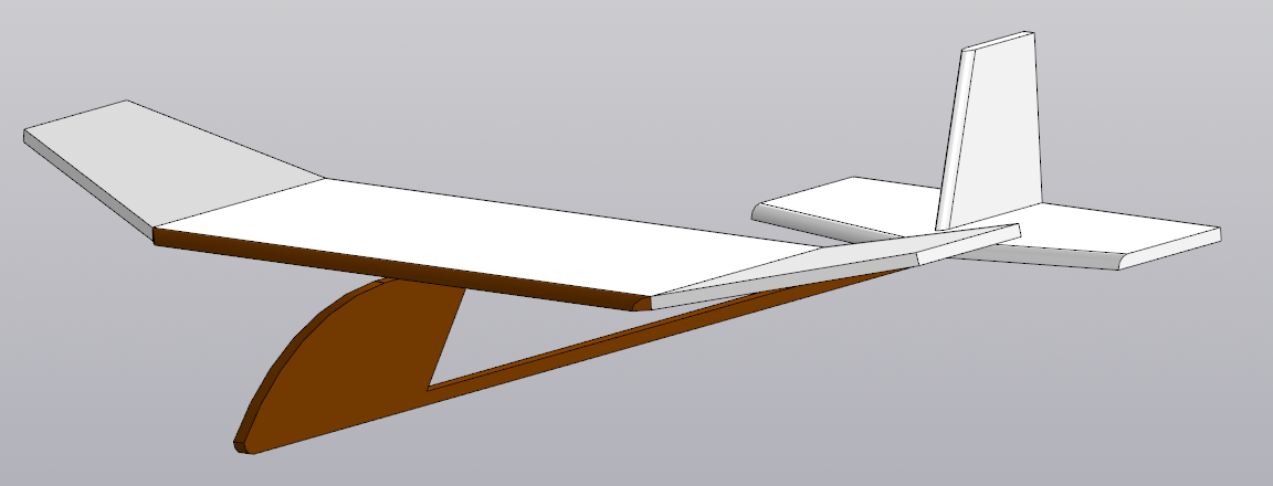 3D модель планера вид 1