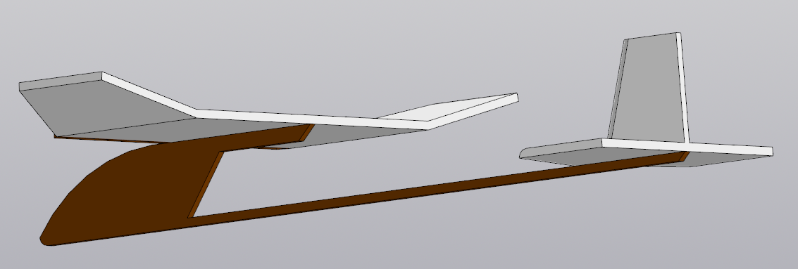 3D модель планера вид 2