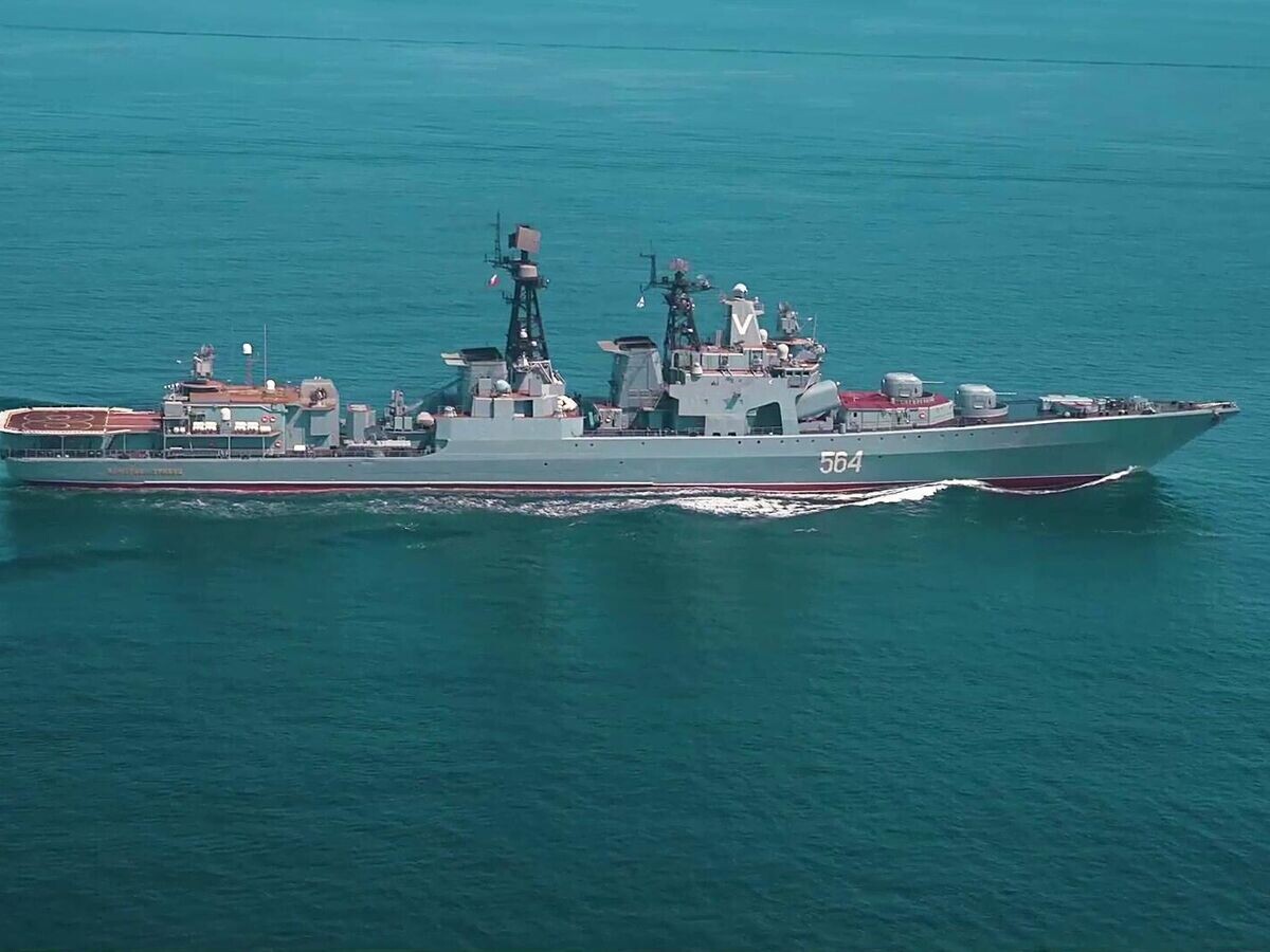    Большой противолодочный корабль ВМФ РФ "Адмирал Трибуц" на совместных учениях России и Китая в Японском море "Север. Взаимодействие - 2023"© РИА Новости / Министерство обороны РФ