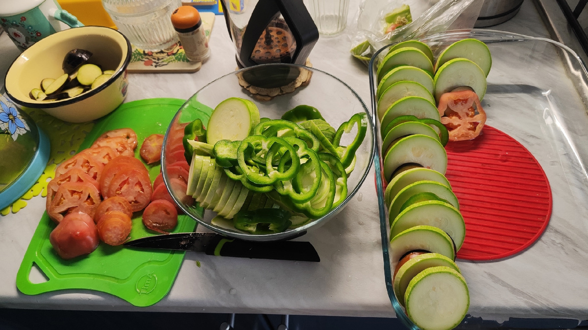 Фото автора подготовка овощей