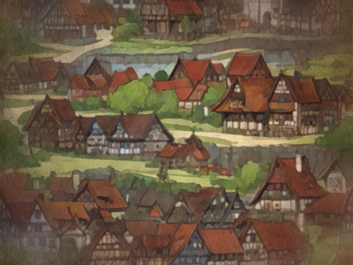 Средневековая германская деревня