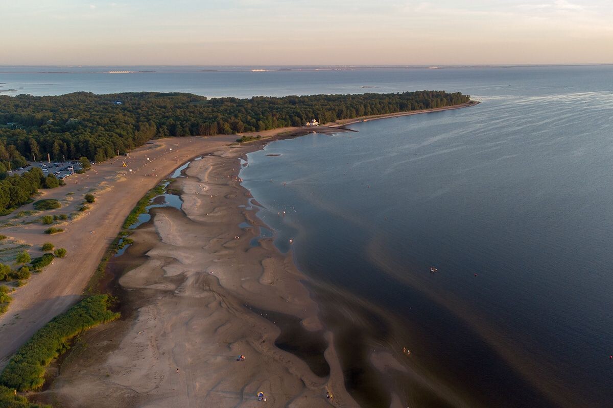 Приезжать на Дубковский мыс лучше на закате. Вечером панорама Финского залива обретает яркие краски. Источник: Shutterstock📷
