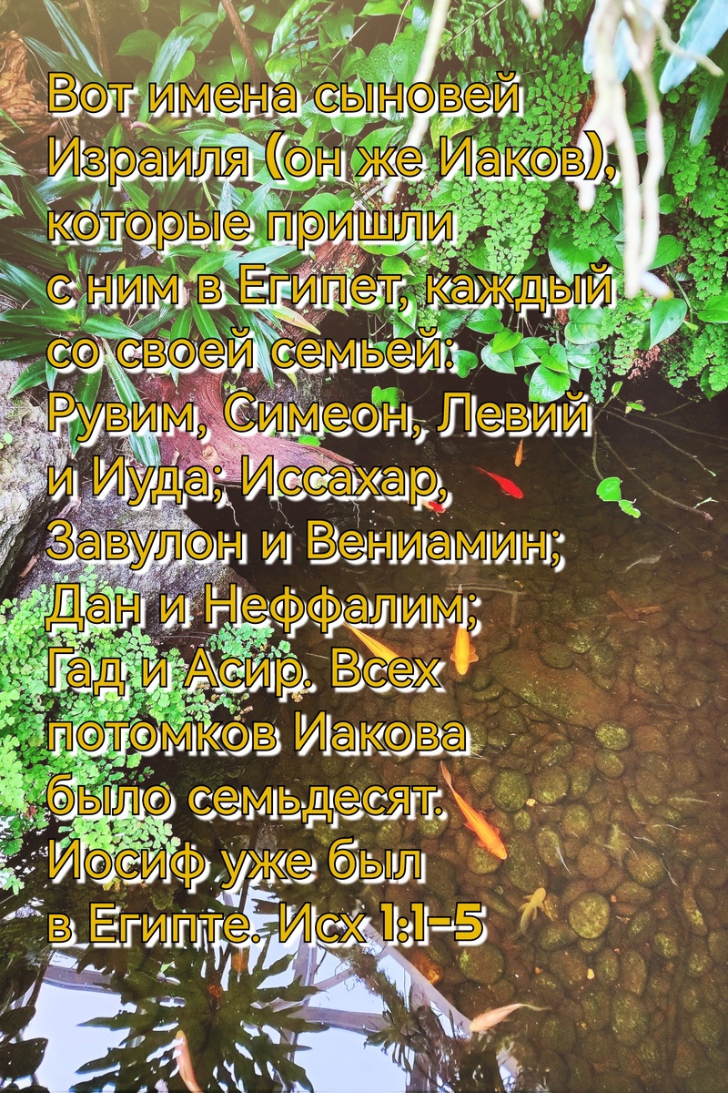 Книга Исход, Глава 1, Стихи 1-5