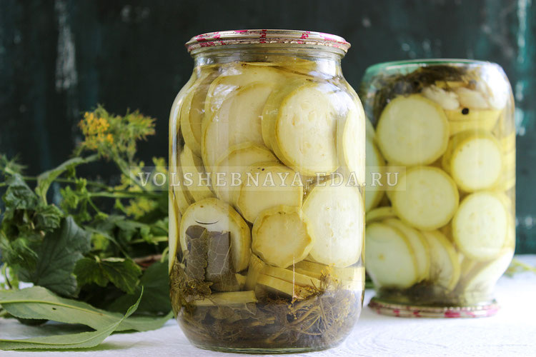 Кабачки, маринованные на зиму: классический рецепт