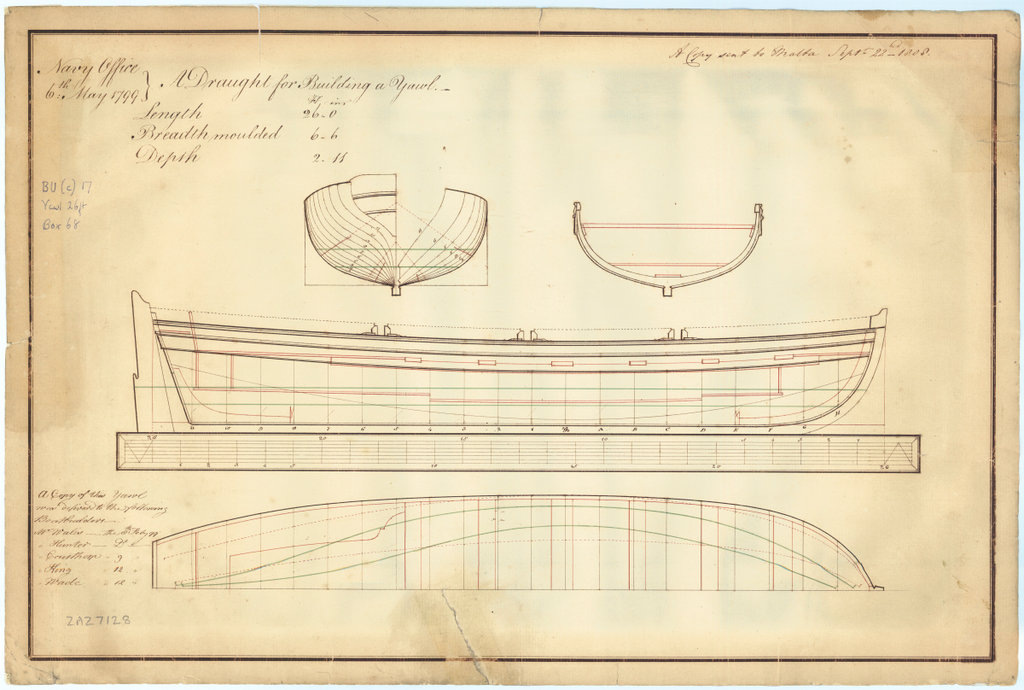 6-oared 26 ft Yawl, 1799 г.,National Maritime Museum, Greenwich, London. ZAZ7128