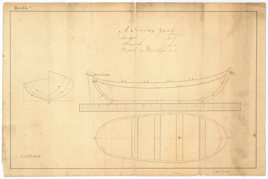 15 ft Norway Yawl, National Maritime Museum, Greenwich, London. ZAZ7146