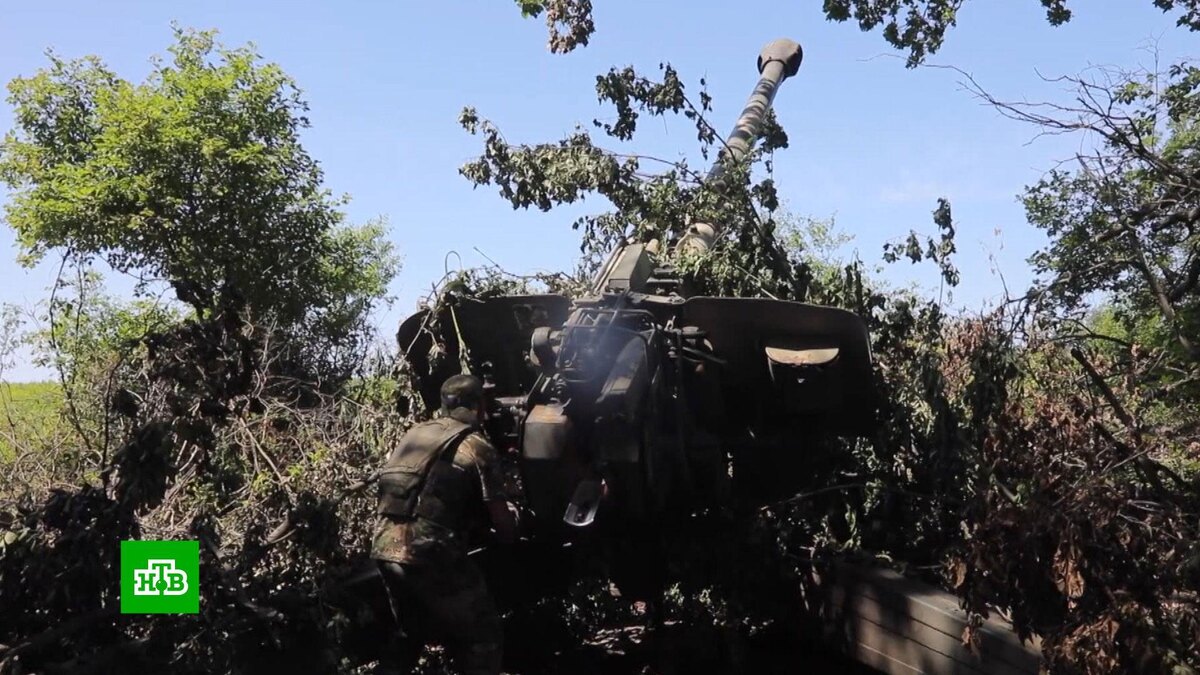    Расчет «Мста-Б» уничтожил скопление боевиков ВСУ в приграничье Курской области