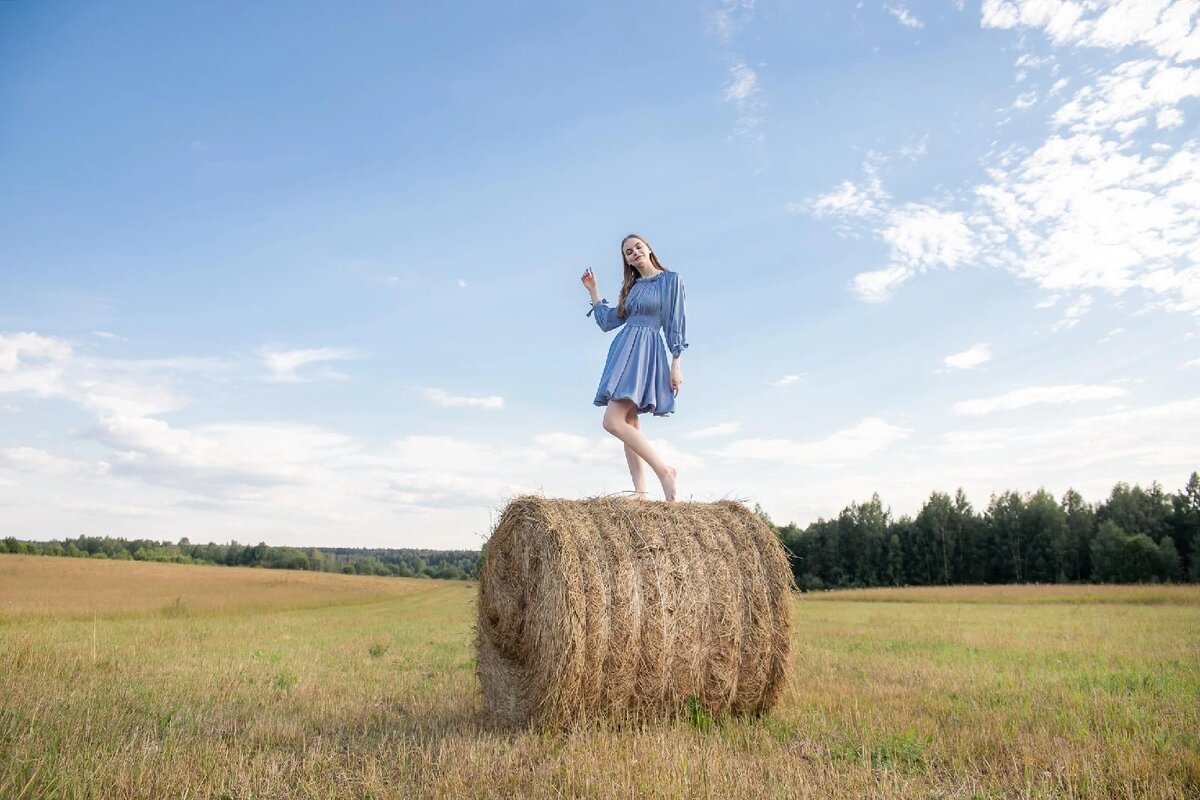 Фотосессия в стогах