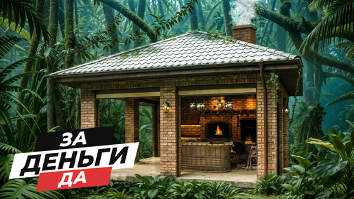 Мечта каждого | Беседка 6x7 с БАРБЕКЮ ГИГАНТОМ!