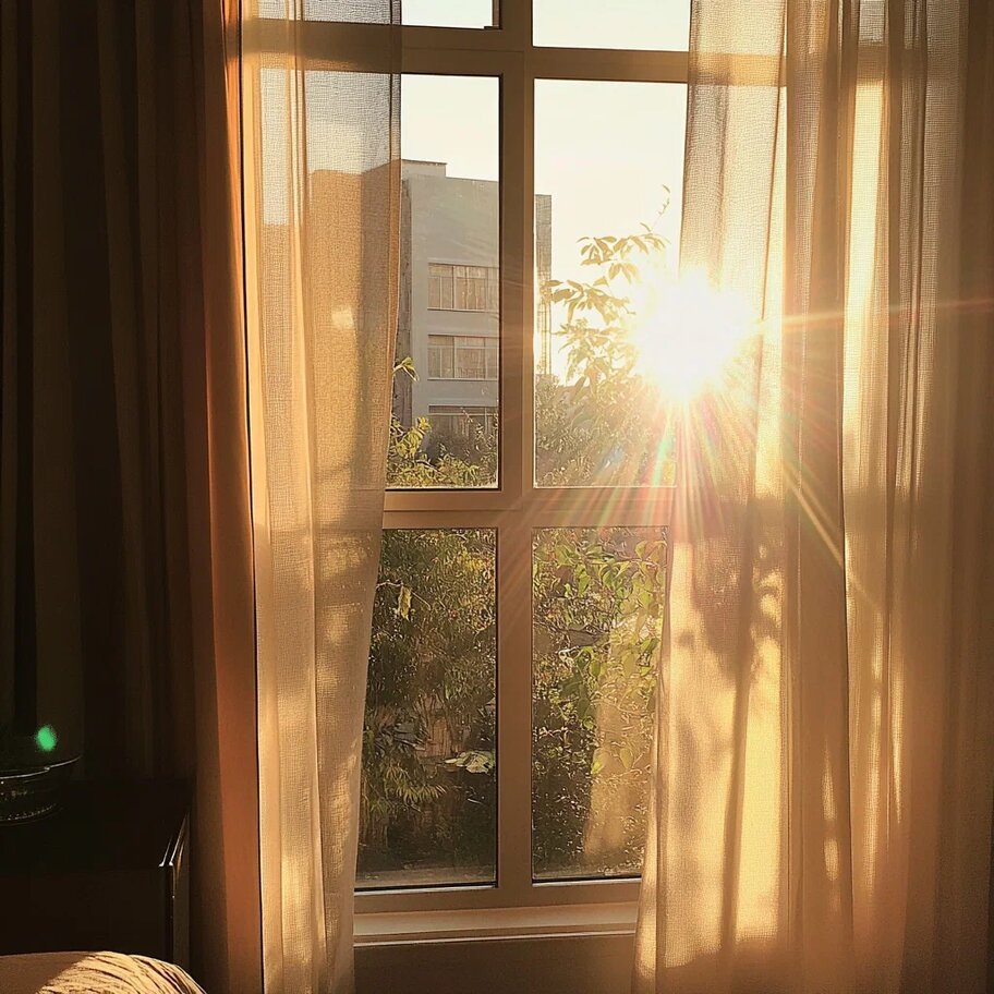 Легкие шторы будут пропускать больше редких осенних солнечных лучей