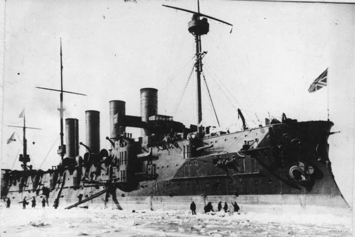Броненосный крейсер «Громобой» во Владивостоке, зима 1903-1904 гг.