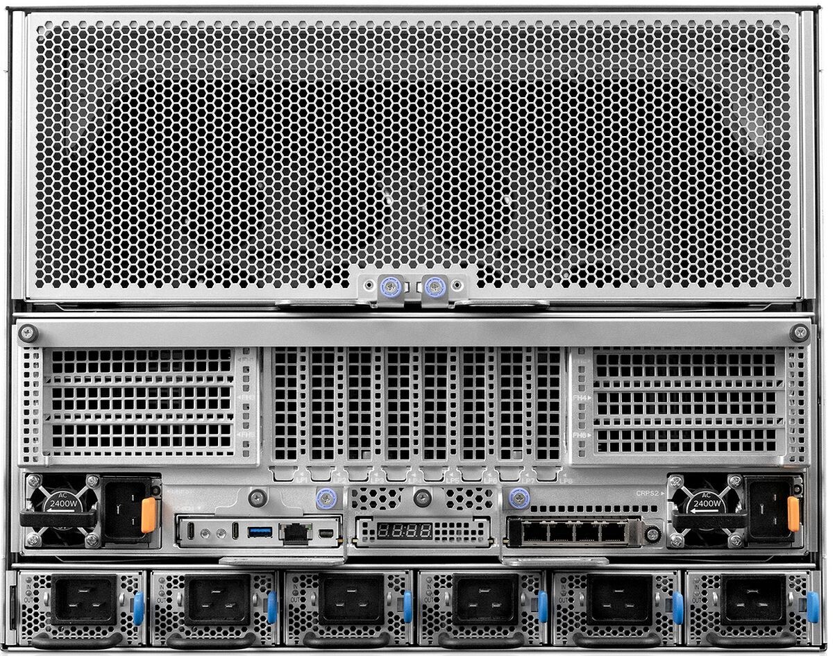 Сервер HPE Cray XD675 вид сзади