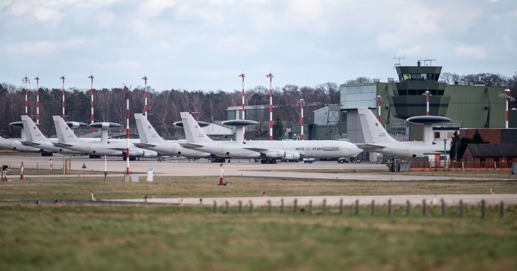 Аэродром НАТО в Гайленкирхене. Фото: Marius Becker - dpa